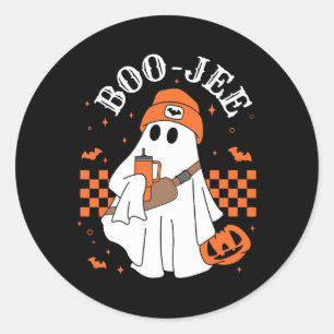Cute Ghost Halloween Costume Boujee Boo-jee Spooky Classic Round Sticker
