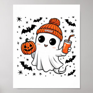Cute Ghost Halloween Costume Toddler Kids Boys Gir Poster