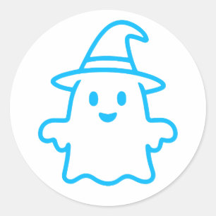 Cute ghost - Halloween Design Classic Round Sticker