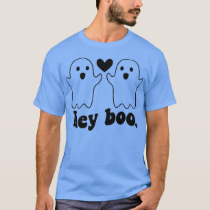 Cute Ghost Halloween Hey Boo Funny Halloween 1417 T-Shirt