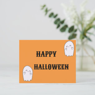 Cute Ghost  Halloween Holiday Postcard
