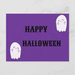 Cute Ghost Halloween Holiday Postcard