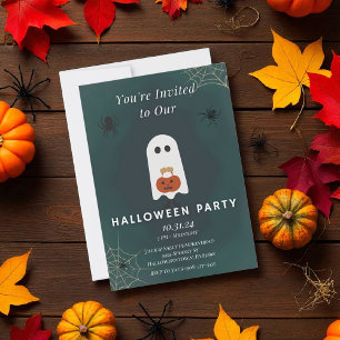 Cute Ghost Halloween Invitation