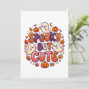 cute ghost halloween invitation