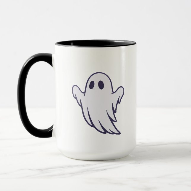 Cute  Ghost | Halloween Mug Design (Left)