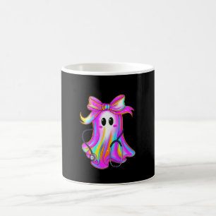 Cute Ghost Halloween Nurse Doctor Medical Coquette Coffee Mug