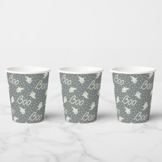Cute Ghost Halloween paper cup. Spooky Ghost Cups