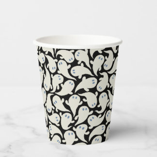 Cute Ghost Halloween paper cup. Spooky Ghost Cups