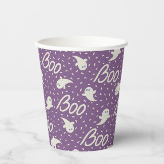 Cute Ghost Halloween paper cup. Spooky Ghost Cups