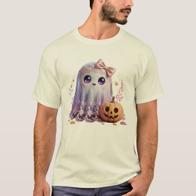 Cute Ghost Halloween Shirt – Kawaii Pastel Tshirt (Front)