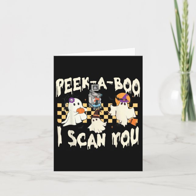 Cute Ghost Halloween Spooky Season  Card (Front)