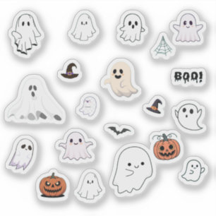 Cute Ghost Halloween Sticker Pack 