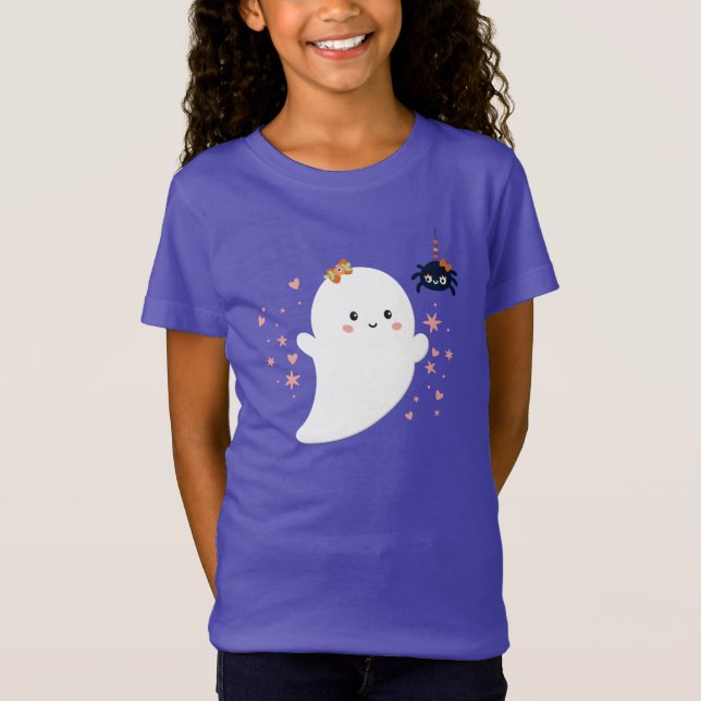 Cute Ghost Halloween T-Shirt (Front)