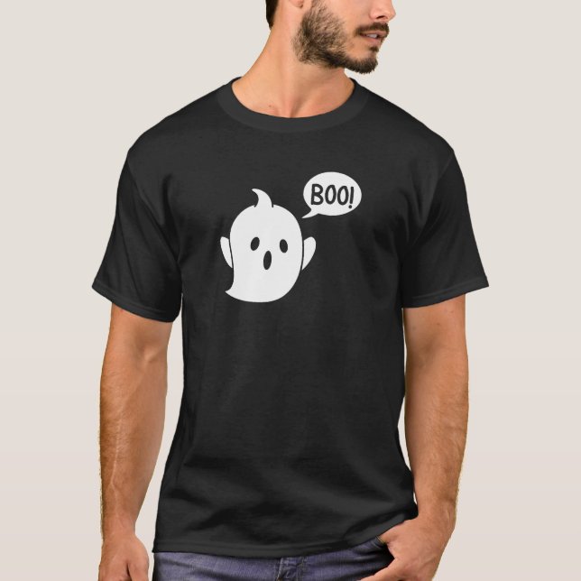 Cute Ghost Halloween T-Shirt (Front)