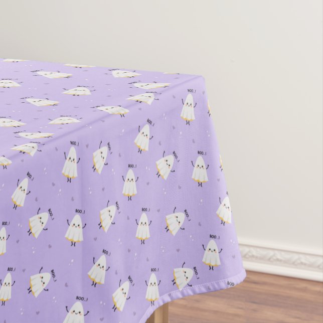 Cute Ghost Halloween Tablecloth (In Situ)