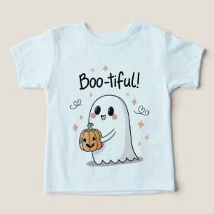 “Cute Ghost Halloween Toddler T-Shirt