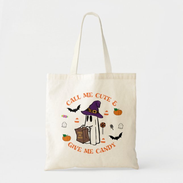 Cute Ghost Halloween Tote (Front)