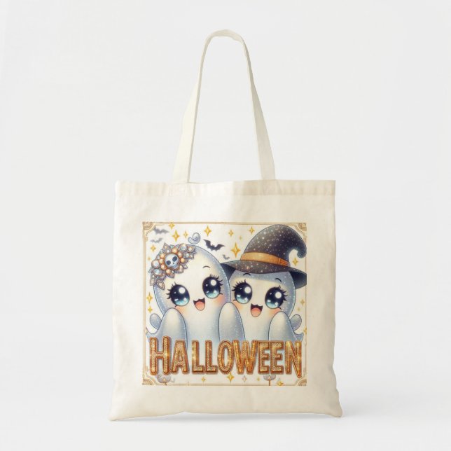 Cute Ghost Halloween  Tote Bag (Front)