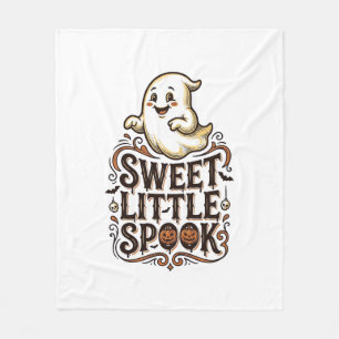 Cute Ghost Halloween Vintage Spooky Shirt_1 Fleece Blanket