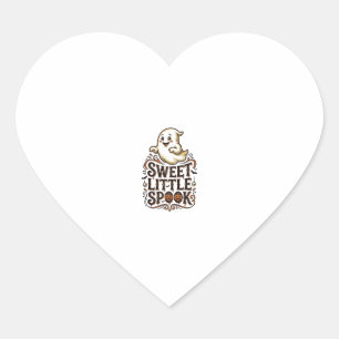 Cute Ghost Halloween Vintage Spooky Shirt_1 Heart Sticker