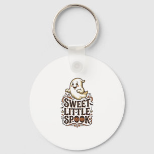 Cute Ghost Halloween Vintage Spooky Shirt_1 Key Ring