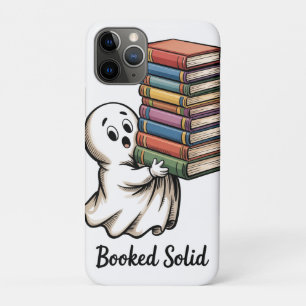 Cute Ghost Holding a Tall Stack of Books  Case-Mate iPhone Case