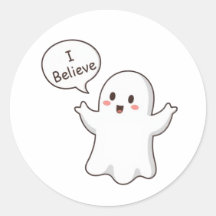 Cute Ghost I Believe Cartoon
