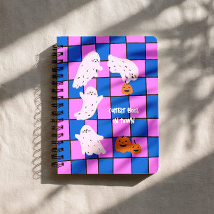 Cute Ghost & jack o lantern Halloween Notebook
