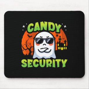 Cute Ghost Kids Halloween - Candy Security - Funny Mouse Pad