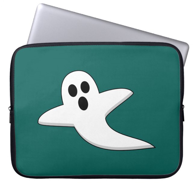 Cute Ghost Laptop Sleeve (Front)