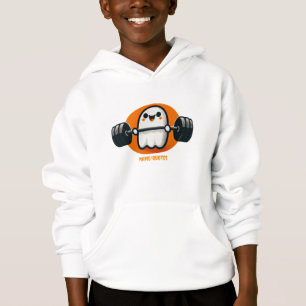 Cute Ghost Lifting Weights