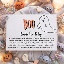 Cute Ghost Little Boo Baby Shower Books for Baby