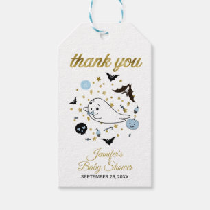 Cute Ghost Little Boo Halloween Baby Shower Favour Gift Tags