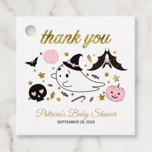 Cute Ghost Little Boo Halloween Baby Shower Favour Tags