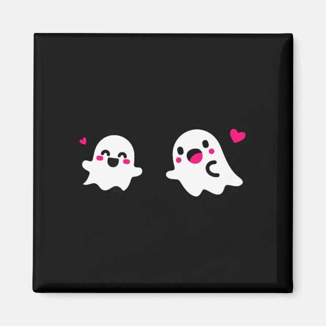 Cute ghost love  magnet (Front)
