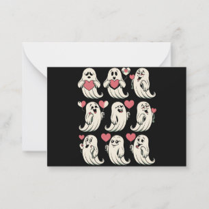 Cute Ghost Lover Heart Valentines Day Funny Couple Card