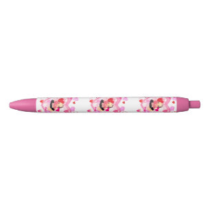 Cute ghost maid design black ink pen