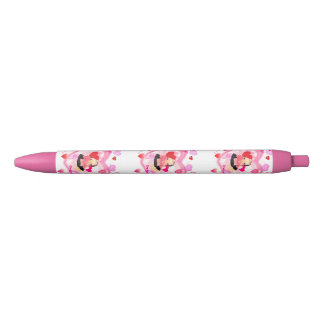 Cute ghost maid design black ink pen