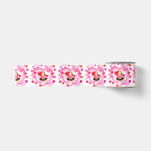 Cute Ghost Maid Pattern Satin Ribbon