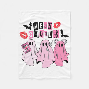 Cute Ghost Mean Ghouls Funny Halloween Costume Spo Fleece Blanket