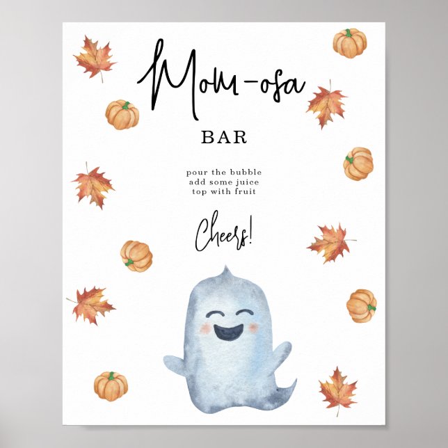 Cute ghost - mum-osa bar poster (Front)