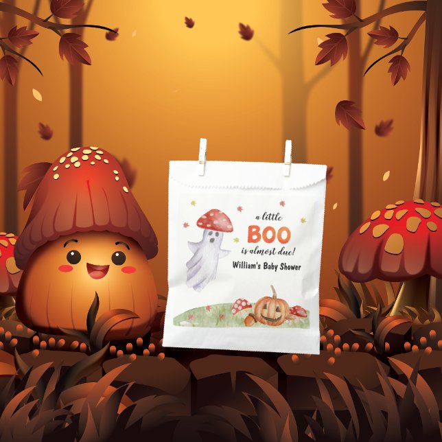 Cute Ghost Mushroom Halloween Baby Shower Favour Bags (Cute Ghost Mushroom Halloween Baby Shower Favor Bag)