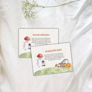 Cute Ghost Mushroom Halloween Books For Baby Enclosure Card