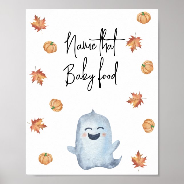 Cute ghost - Name that baby food Poster (Front)