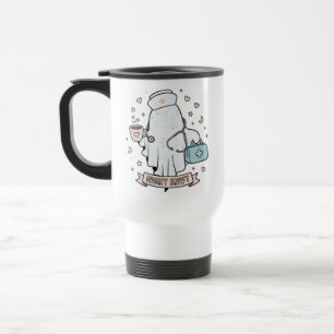 Cute Ghost Nurse Night Shift Halloween Travel Mug