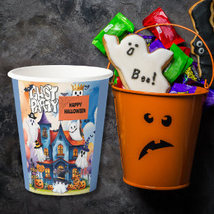 Cute Ghost Party Kids Halloween Paper Cups