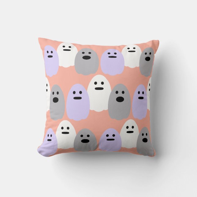 Cute Ghost Pastel Cushion (Front)