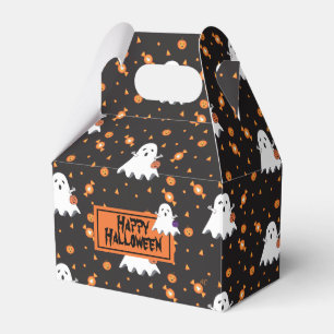 Cute Ghost Pattern Halloween Black Favour Box
