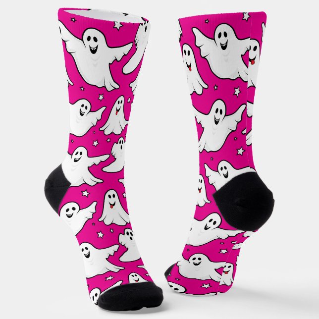 Cute Ghost Pattern Socks (Angled)
