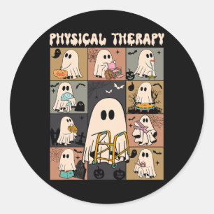 Cute Ghost Physical Therapy Pt Physical Therapist Classic Round Sticker